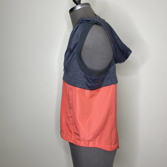 Adidas Womens Black Climaproof Wind Vest Zip Up Golf Running Hiking Small - Picture 5 of 9